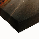 Large black and white landscape art painting on stretched canvas, depicting a serene fall scene.