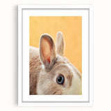 Abstract art print featuring swirling patterns in soft green and blue tones, framed with a white mat.