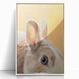 Art deco poster featuring a spring theme with pastel colors on white acrylic, framed, suitable for nursery wall art.