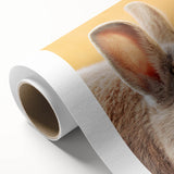 Art deco poster of spring season on rolled canvas, with soft pastel shades, ideal for nursery wall art.