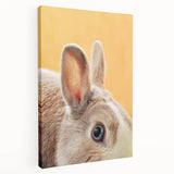 Spring-themed abstract art on stretched canvas with green and yellow hues, ideal for kitchen wall art.