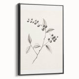 Black and white landscape art painting on framed canvas, depicting a winter scene, ideal for bedroom wall art.