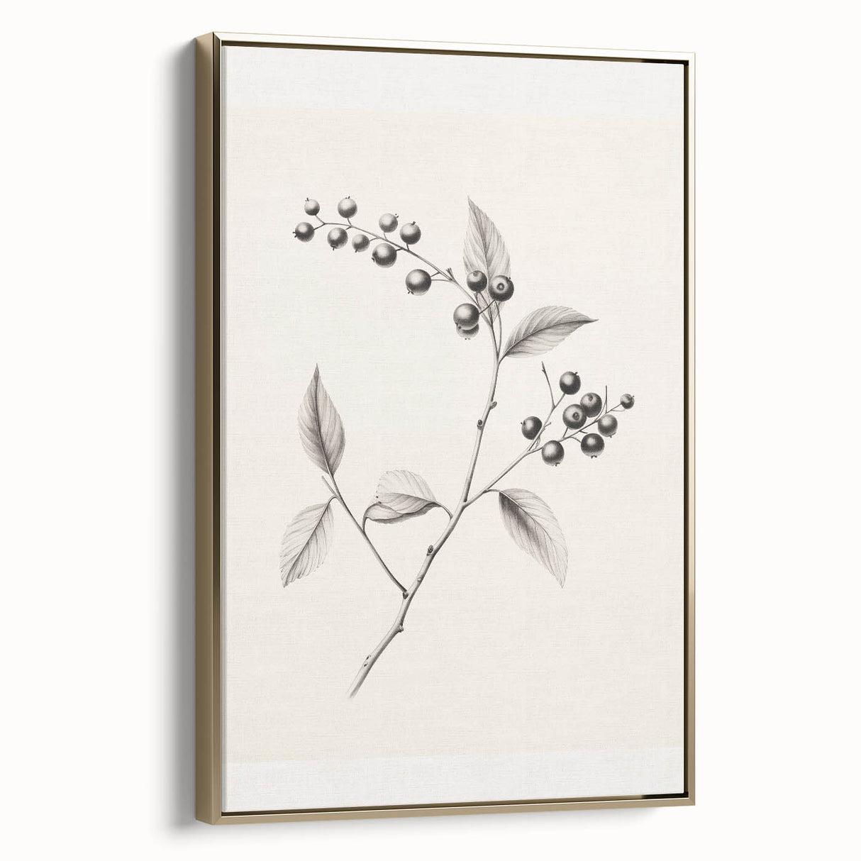 Winter landscape painting on framed canvas, featuring a snowy scene in muted grays and whites, ideal for bedroom wall art.