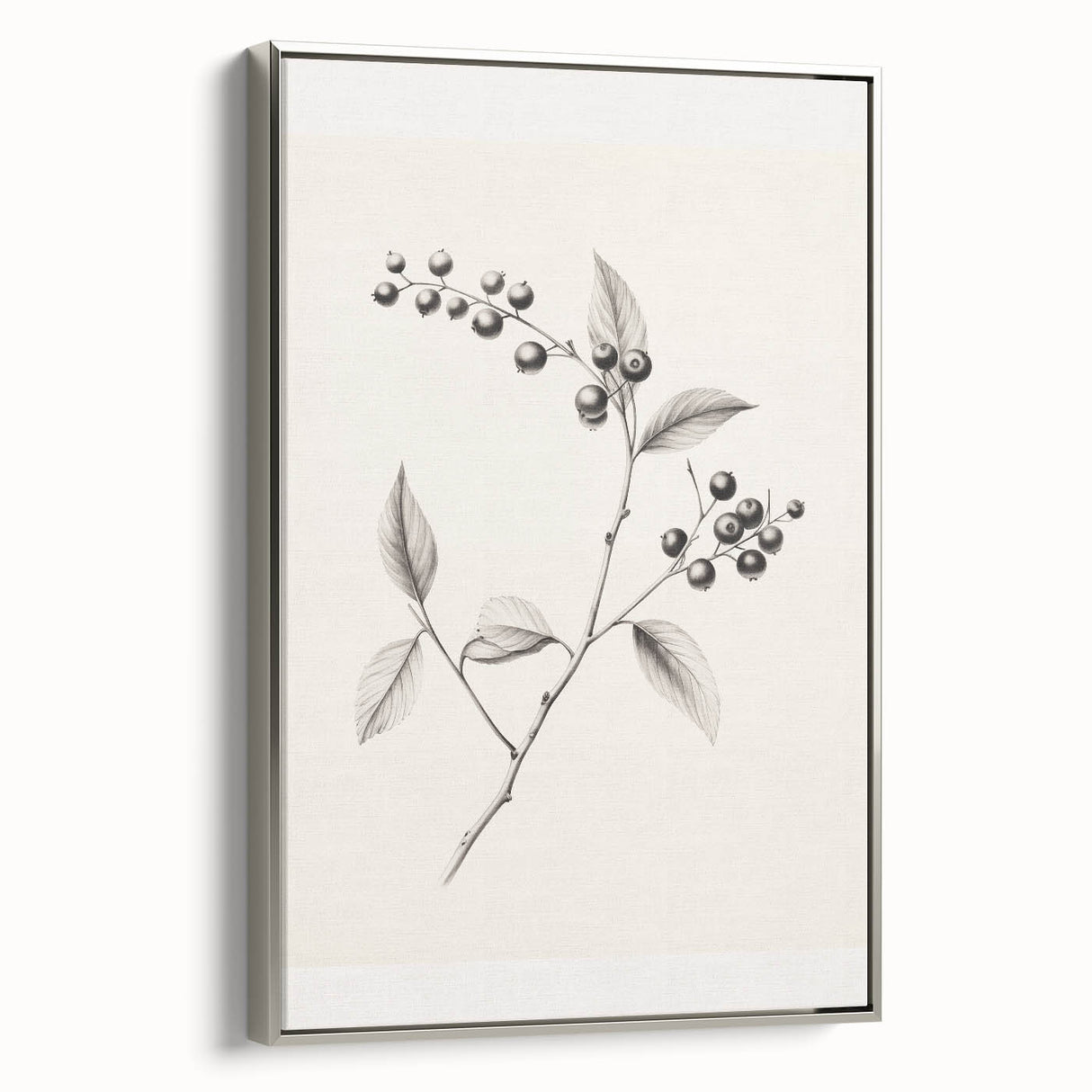 Winter landscape art painting on framed canvas, featuring a black tree silhouette with colorful sky background.
