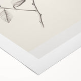 Art deco poster featuring a winter scene in muted blue and white tones on rolled canvas, suitable for dining room wall art.