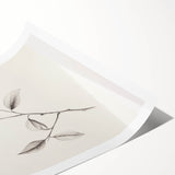 Extra large wall art featuring line art flowers in monochrome, ideal for large living room wall decor.