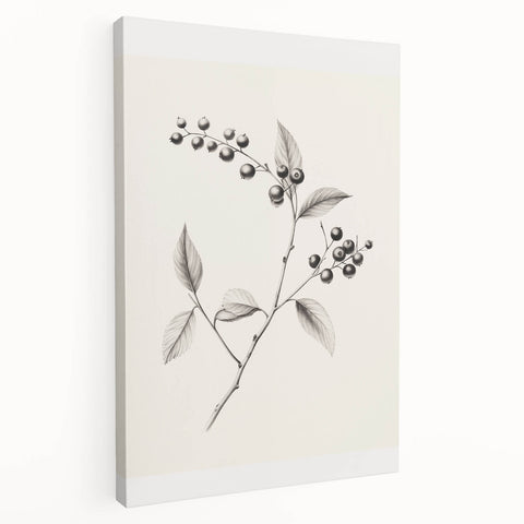 Winter landscape on large stretched canvas, featuring muted blue and white tones, suitable for kitchen wall art.