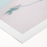 Art deco poster featuring geometric patterns in muted gold and navy, printed on rolled canvas.