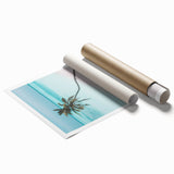 Extra large rolled canvas print featuring a floral design in soft pastel shades.