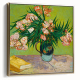 Framed canvas featuring a vintage-style landscape painting with silver and gold tones, ideal for bedroom wall art.