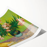 Extra large rolled canvas print featuring line art flowers in black on a white background.