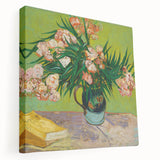 Vincent van Gogh-inspired painting on a large stretched canvas, featuring swirling blue and yellow tones.