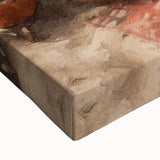 Black and white landscape painting of a caravan on stretched canvas, ideal for bedroom wall art.