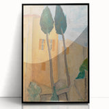 Modern Wall Art - Cypresses and Houses | Contemporary Art Print