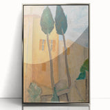 Modern Wall Art - Cypresses and Houses | Contemporary Art Print