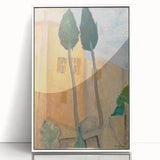 Modern Wall Art - Cypresses and Houses | Contemporary Art Print