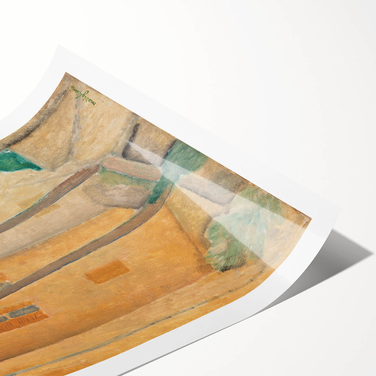 Modern Wall Art - Cypresses and Houses | Contemporary Art Print