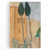 Modern Wall Art - Cypresses and Houses | Contemporary Art Print