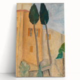 Modern Wall Art - Cypresses and Houses | Contemporary Art Print