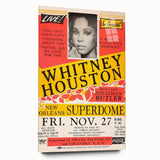 Whitney Houston 1980s Concert Poster - New Orleans Superdome