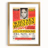 Whitney Houston 1980s Concert Poster - New Orleans Superdome