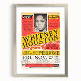 Whitney Houston 1980s Concert Poster - New Orleans Superdome