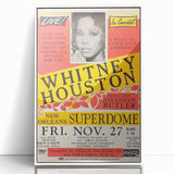 Whitney Houston 1980s Concert Poster - New Orleans Superdome