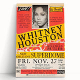 Whitney Houston 1980s Concert Poster - New Orleans Superdome