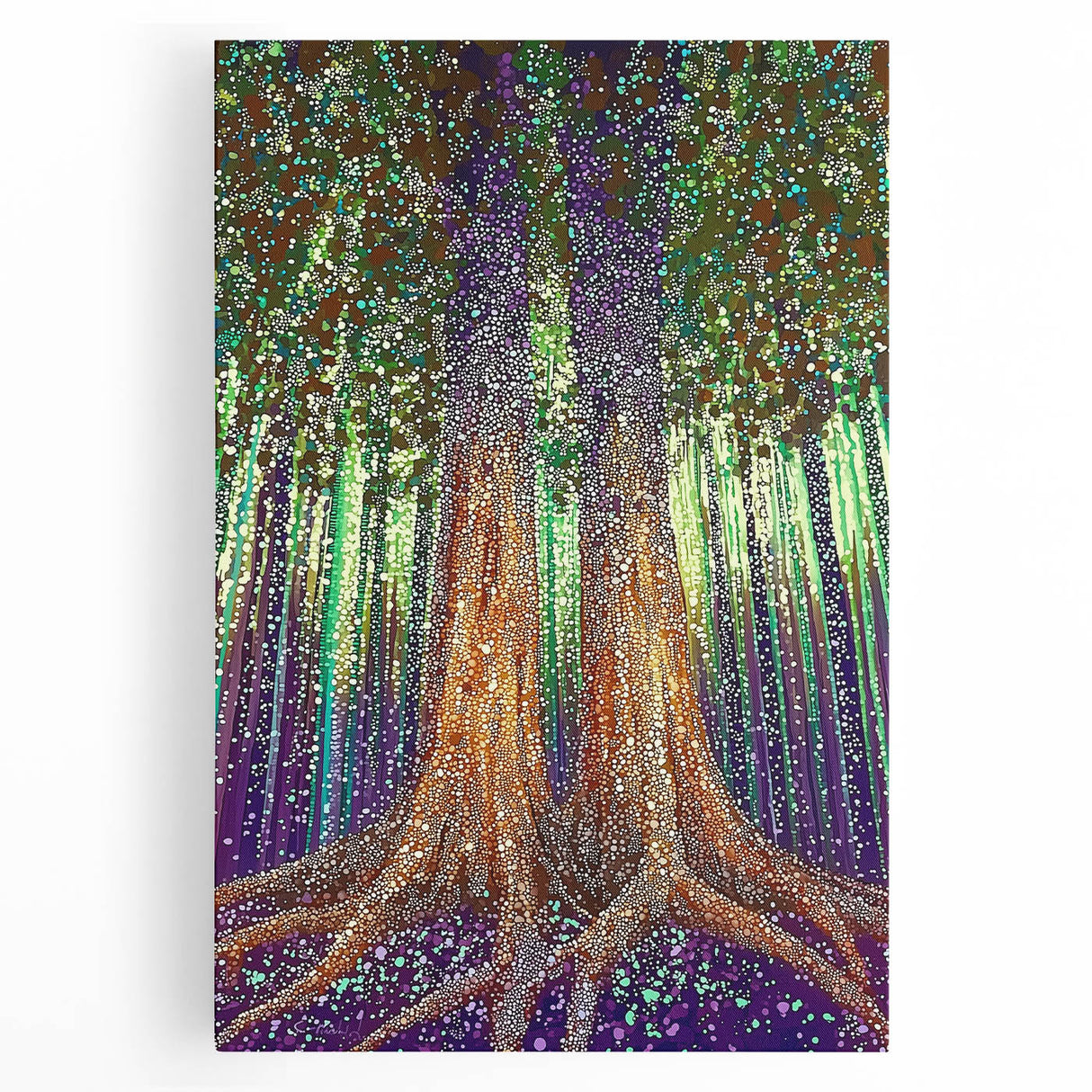 Mystical Forest – Abstract Tree Canvas & Framed Wall Art