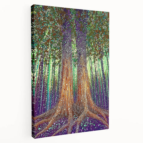 Mystical Forest – Abstract Tree Canvas & Framed Wall Art