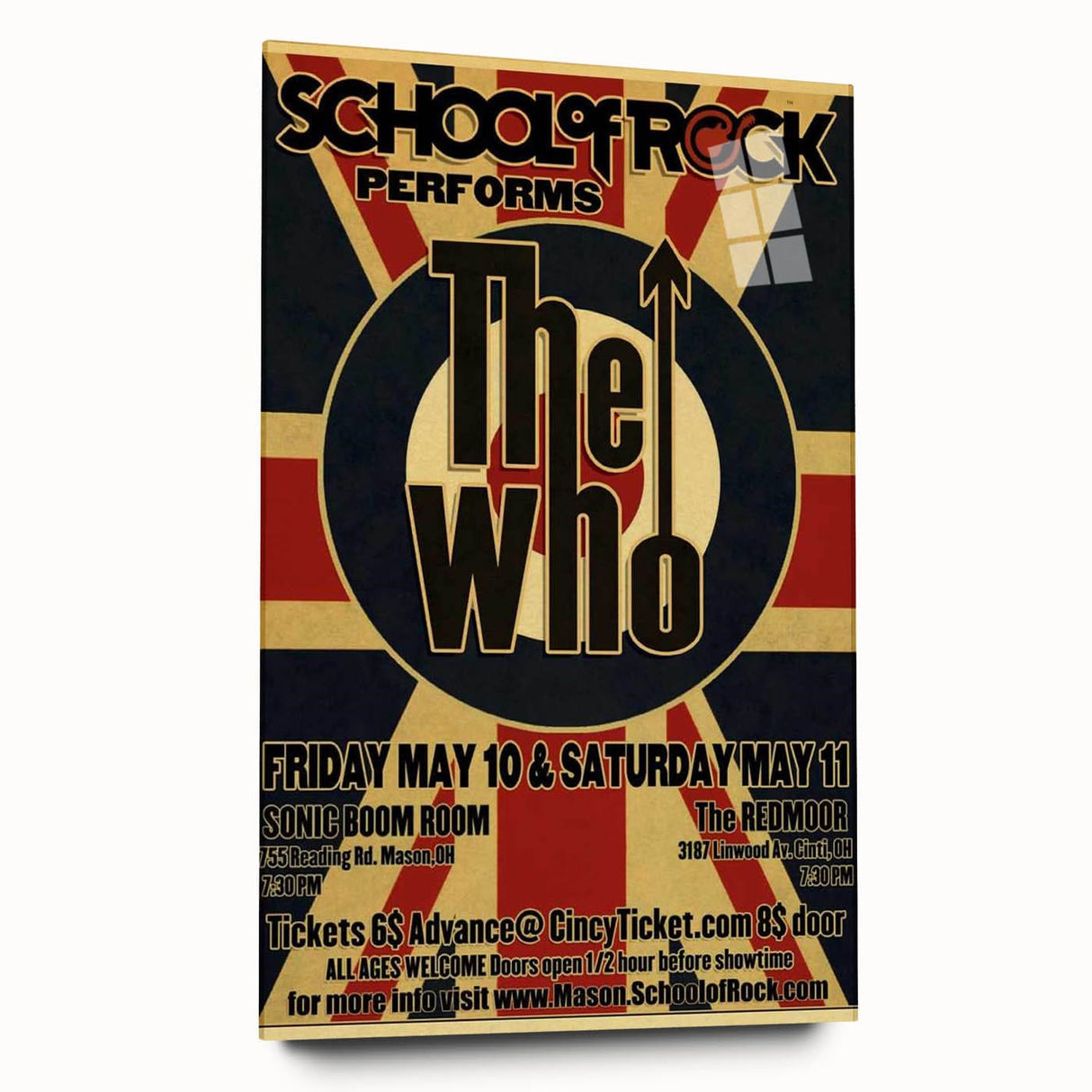 School of Rock Performs The Who Poster - Sonic Boom & The Redmoor