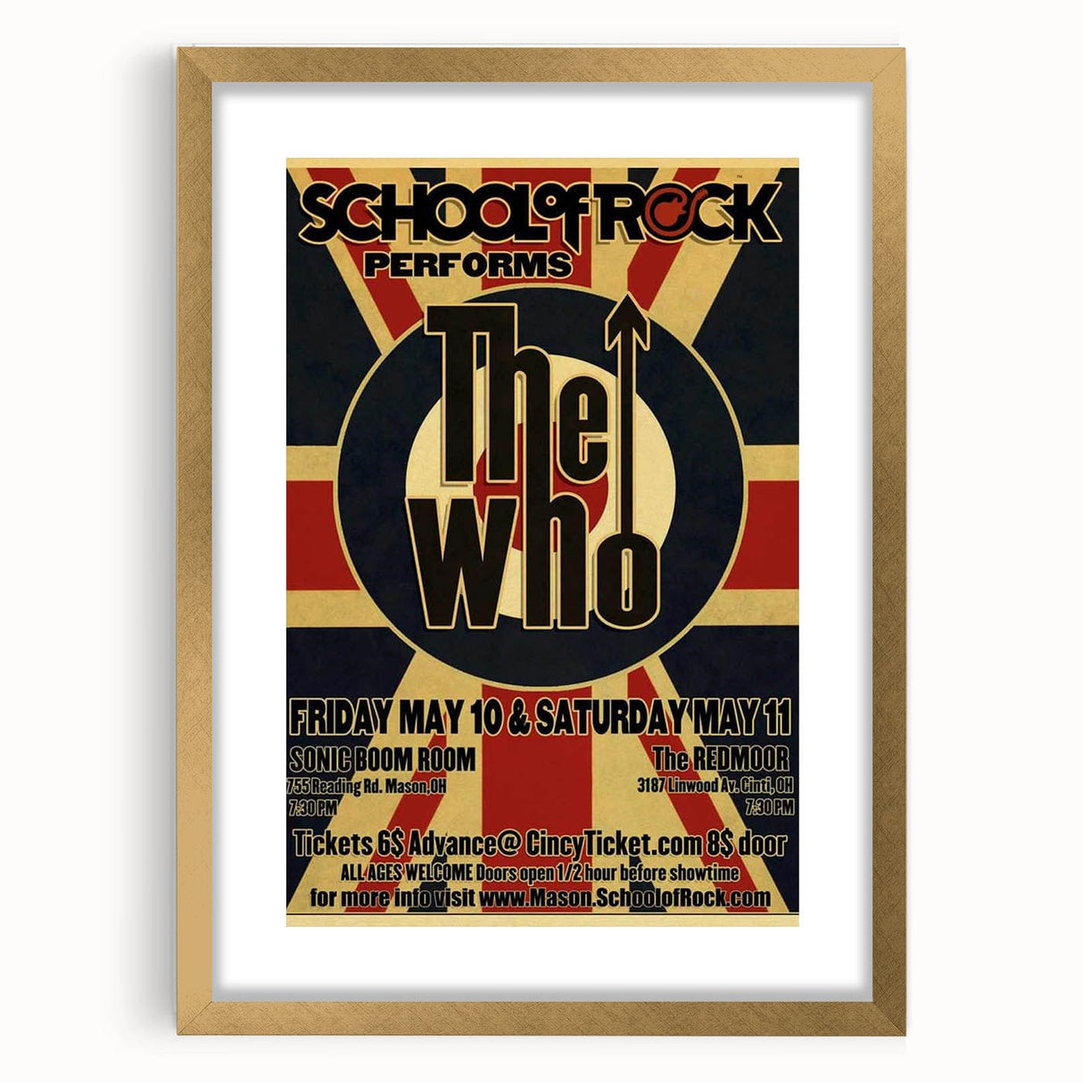 School of Rock Performs The Who Poster - Sonic Boom & The Redmoor