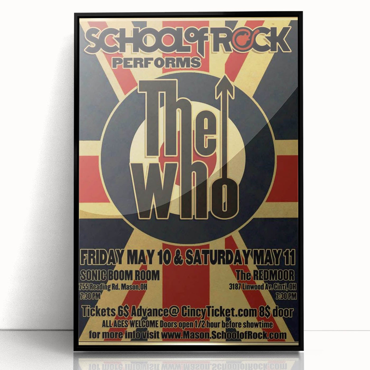 School of Rock Performs The Who Poster - Sonic Boom & The Redmoor