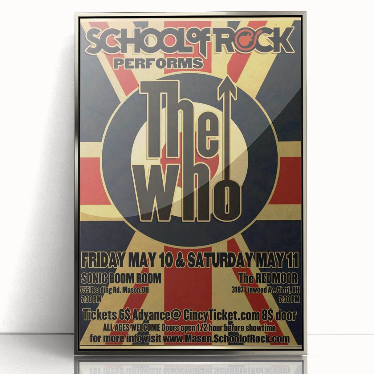School of Rock Performs The Who Poster - Sonic Boom & The Redmoor