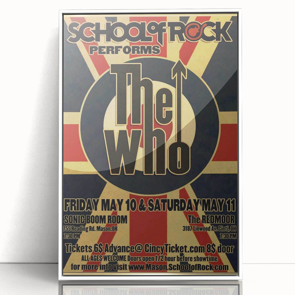 School of Rock Performs The Who Poster - Sonic Boom & The Redmoor