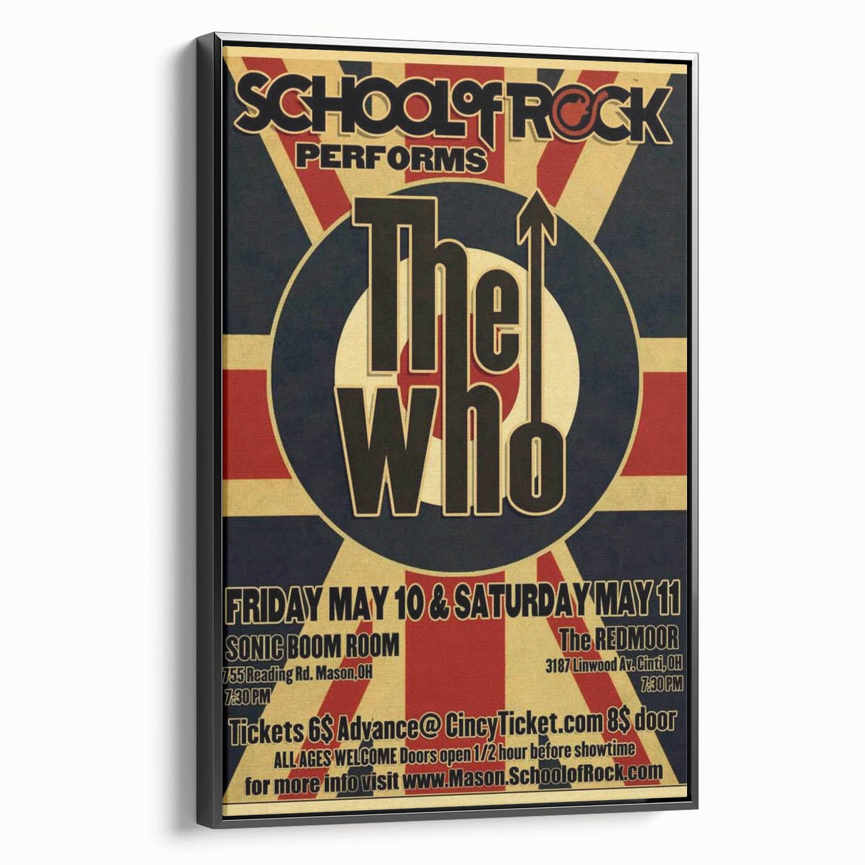 School of Rock Performs The Who Poster - Sonic Boom & The Redmoor