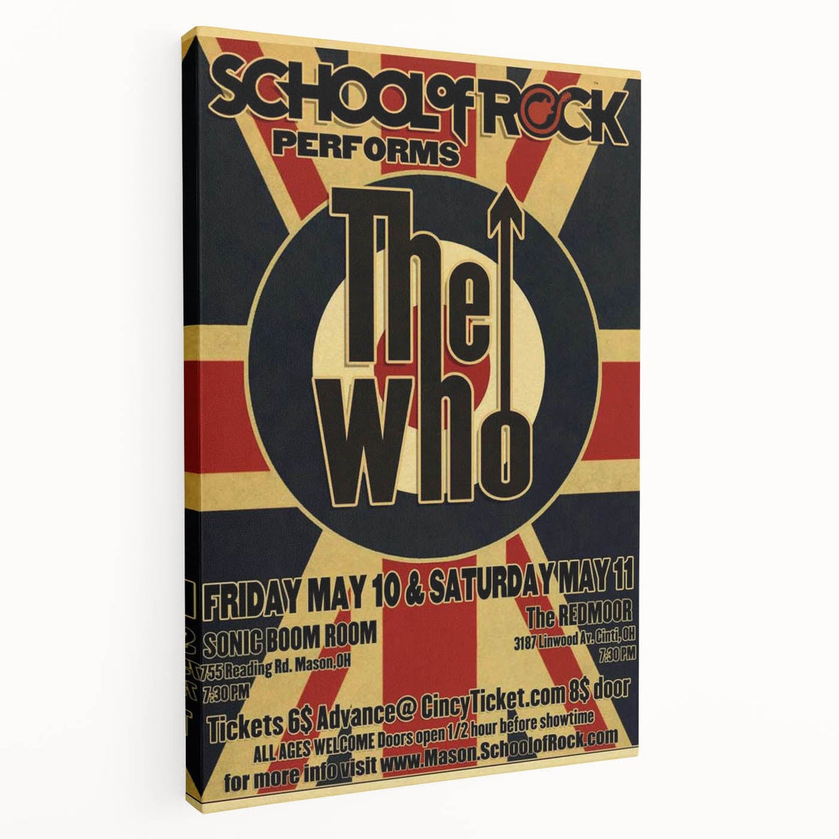 School of Rock Performs The Who Poster - Sonic Boom & The Redmoor