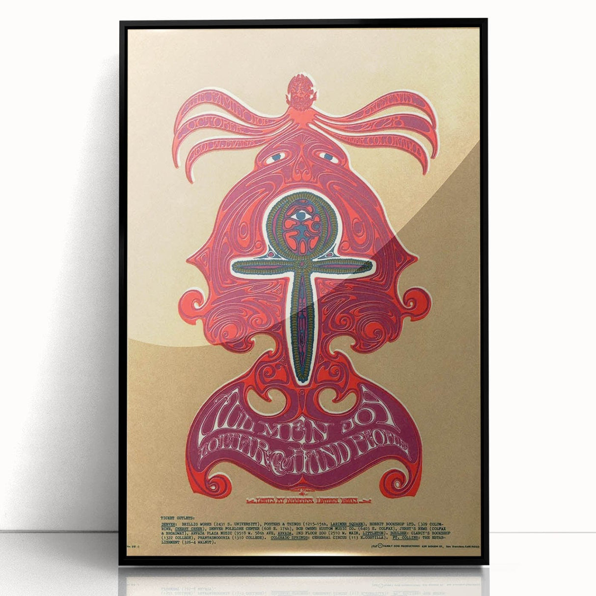 Wemen Joy Psychedelic Concert Poster - 1960s Art