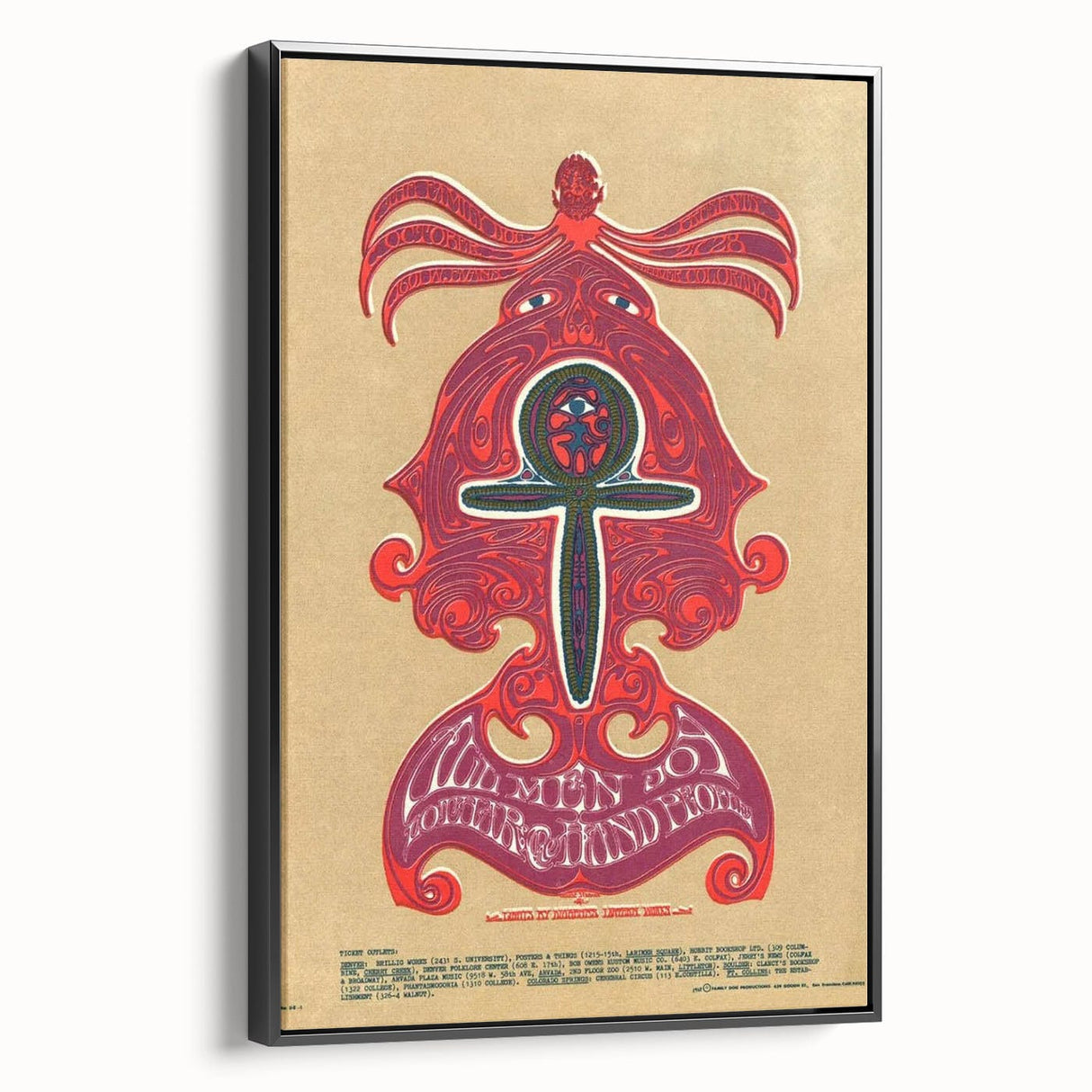Wemen Joy Psychedelic Concert Poster - 1960s Art