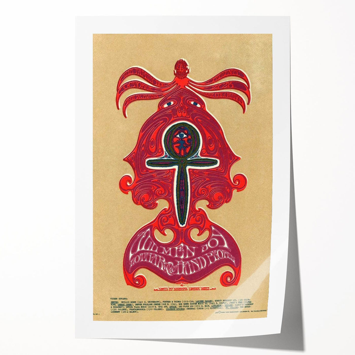 Wemen Joy Psychedelic Concert Poster - 1960s Art