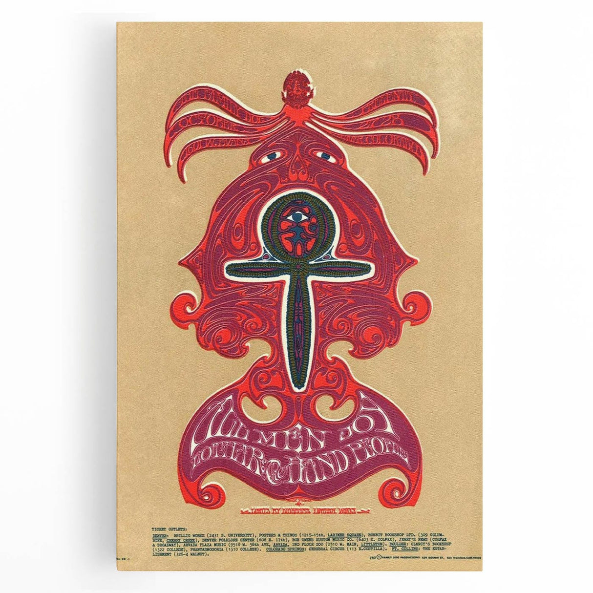 Wemen Joy Psychedelic Concert Poster - 1960s Art