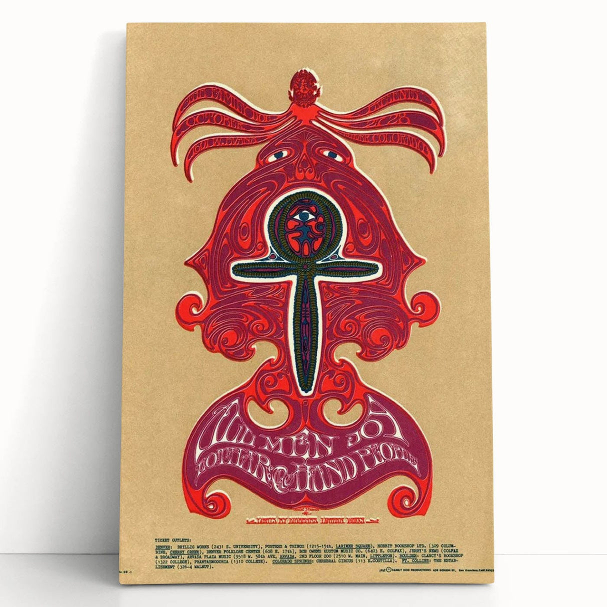 Wemen Joy Psychedelic Concert Poster - 1960s Art