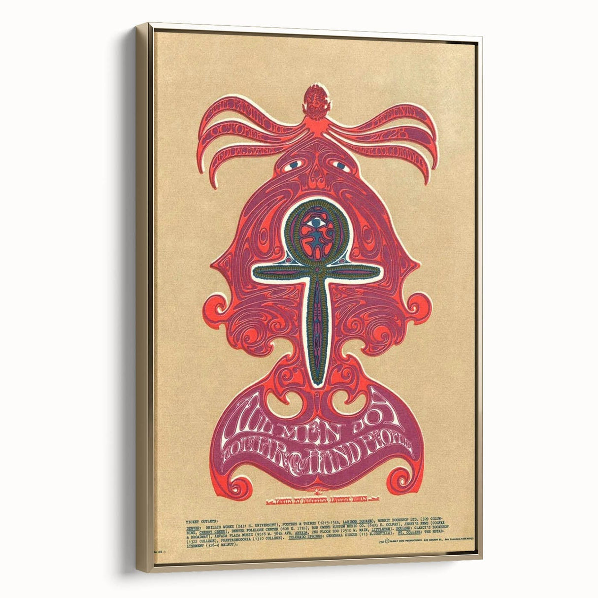 Wemen Joy Psychedelic Concert Poster - 1960s Art