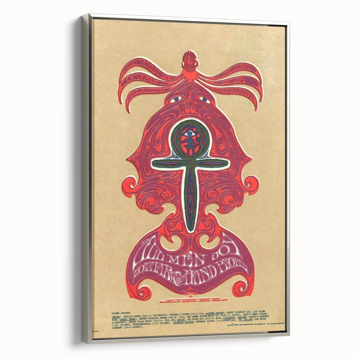 Wemen Joy Psychedelic Concert Poster - 1960s Art