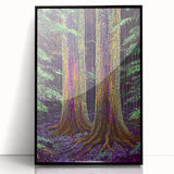 Ethereal Forest Glow – Abstract Tree Canvas & Framed Art