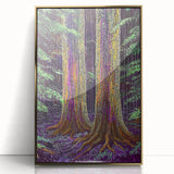 Ethereal Forest Glow – Abstract Tree Canvas & Framed Art