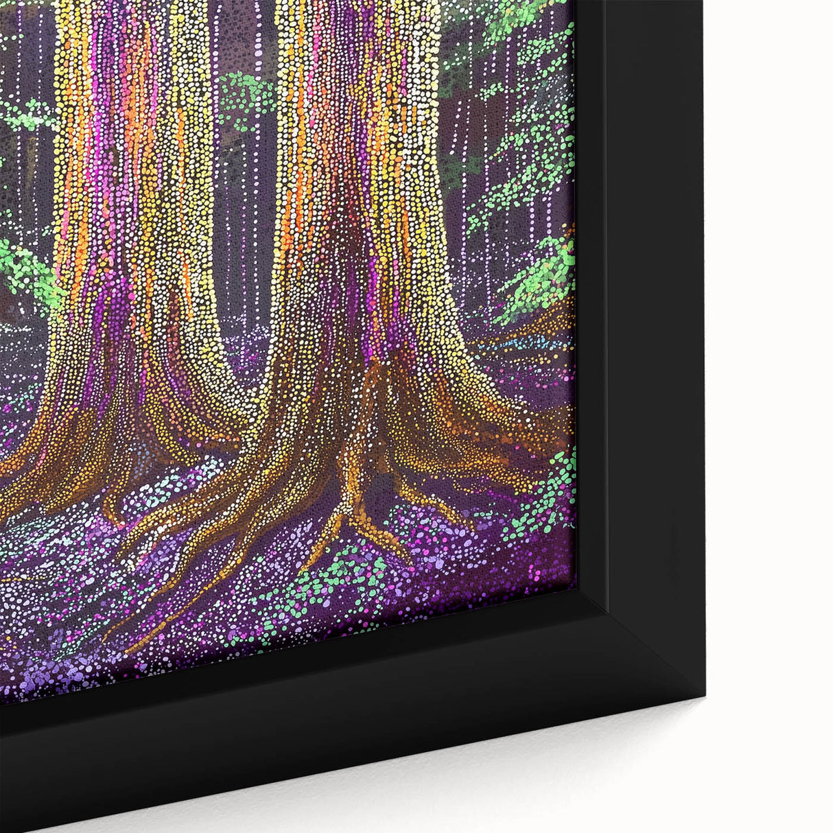 Ethereal Forest Glow – Abstract Tree Canvas & Framed Art