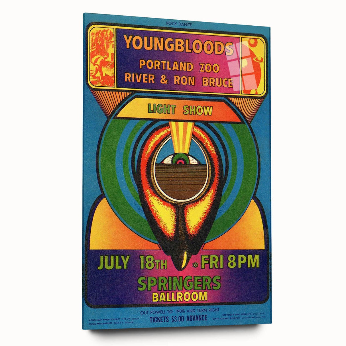 The Youngbloods 1960s Concert Poster - Springer's Ballroom