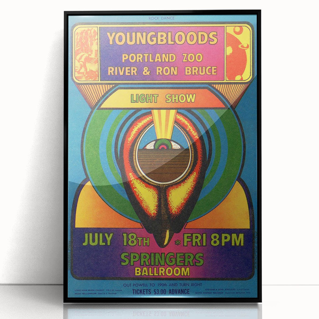 The Youngbloods 1960s Concert Poster - Springer's Ballroom