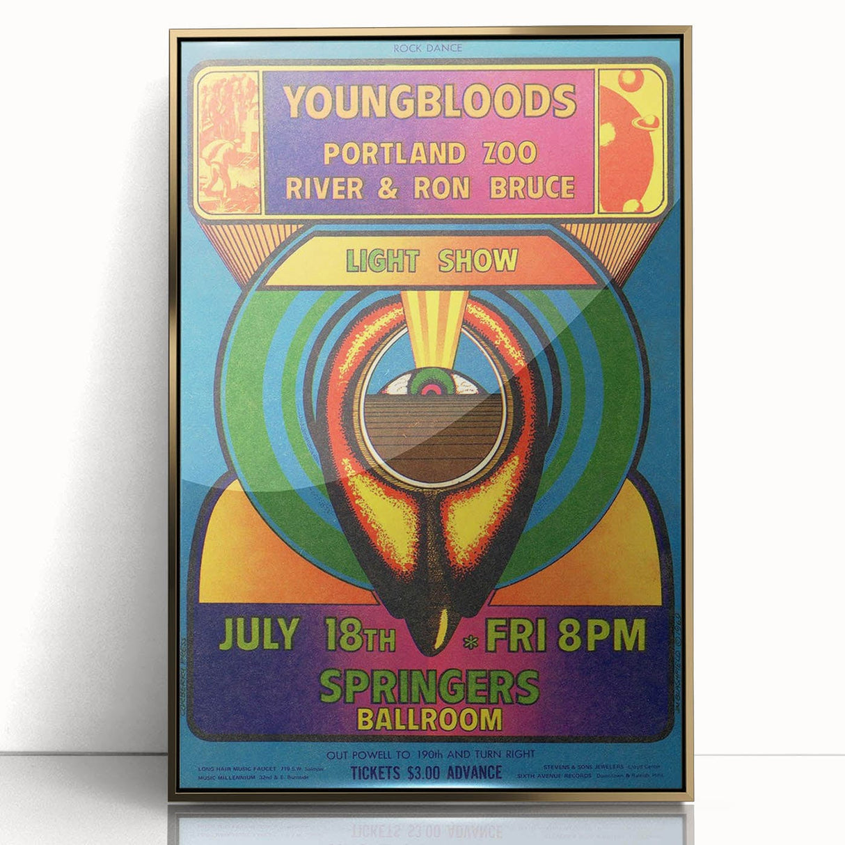 The Youngbloods 1960s Concert Poster - Springer's Ballroom